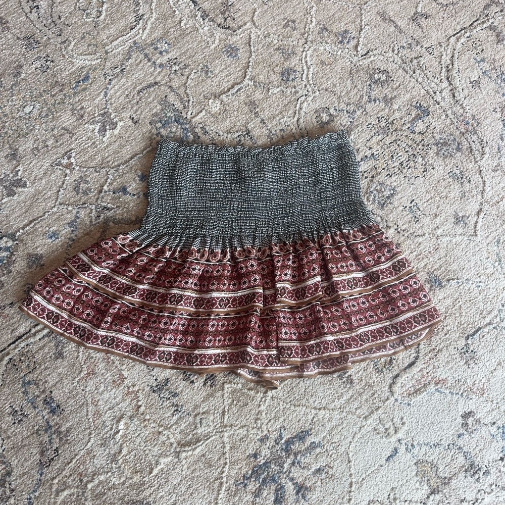 Veronica Beard Gray and Brown Mini Skirt